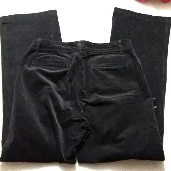 Charter club pants full length straight leg black velvet corduroy pants size 8 - Picture 3 of 7